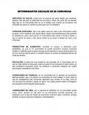 DETERMINANTES SOCIALES
