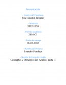 Conceptos y Principios del Analisis parte II