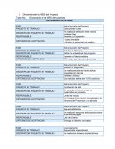 Diccionario de la WBS del proyecto