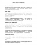 POSIBLES TÍTULOS DE INVESTIGACIÓN