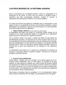 LOS PRECURSORES DE LA REFORMA AGRARIA.