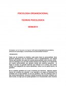 PSICOLOGIA ORGANIZACIONAL - TEORIAS PSICOLOGICA