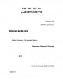 Que el alumno identifique algunos cambios químicos sencillos y los clasifique