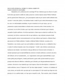 REFLEXIÓN PERSONAL SOBRE EL MEDIO AMBIENTE