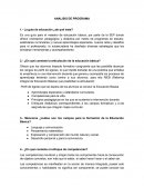 ANALISIS DE PROGRAMA La guía de educación ¿de qué trata?