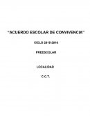 Resumen del acuerdo escolar de convivencia