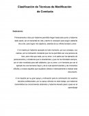 Clasificación de Técnicas de Modificación de Conducta