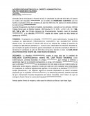 Acuerdo reparatorio en la carpeta administrativa