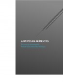 Aditivos en alimentos.