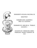 SEMINARIO DE ANÁLISIS AL TRABAJO DOCENTE I