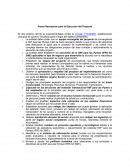 Pasos Necesarios para la Ejecución del Proyecto