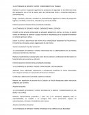 Actividades de servicio y apoyo: conocimiento del trabajo