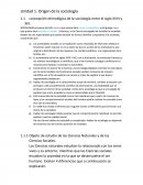 Origen de la sociología.
