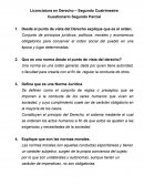 Licenciatura en Derecho – Segundo Cuatrimestre Cuestionario Segundo Parcial