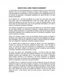 ENSAYO DEL LIBRO “MEXICO BARBARO”