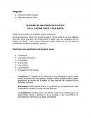 LA GUERRA ES UNA PIEDRA EN EL ZAPATO TALLA, LASTIMA, DUELE Y DEJA MARCA