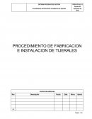 PROCEDIMIENTO DE FABRICACION E INSTALACION DE TIJERALES