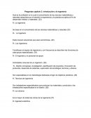 Introducción a la ingeniería. Cuestionario.