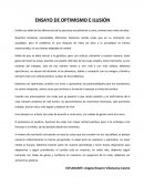 ENSAYO DE OPTIMISMO E ILUSIÓN.
