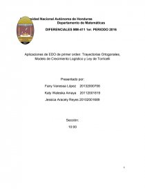 Algunas aplicaciones EDO. Página 1