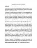 INFORME DE UN DIA DE ACTIVIDADES