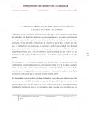 LAS DIVERSAS CARAS DE LAS INSTITUCIONES Y SU VALORACIÓN CULTURAL EN TORNO A LA LECTURA