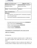 PENSAMIENTO CONVERGENTE APLICADO EN MI ARÉA DE TRABAJO