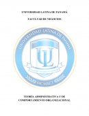 TEORÍA ADMINISTRATIVA Y DE COMPORTAMIENTO ORGANIZACIONAL