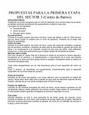 PROPUESTAS PARA LA PRIMERA ETAPA DEL SECTOR 3