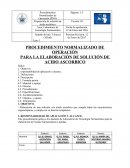 PROCEDIMIENTO NORMALIZADO DE OPERACIÓN PARA LA ELABORACIÓN DE SOLUCIÓN DE ACIDO ASCORBICO
