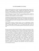 El plan de desarrollo Nacional