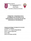 Importancia de la investigación de mercados en las organizaciones y el proceso de toma de decisiones en mercadotecnia