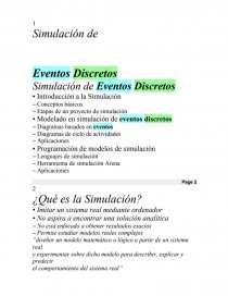 Simulación de Eventos Discretos.. Página 1