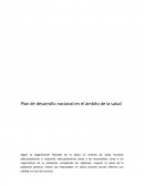 Plan de desarrollo nacional en el ámbito de la salud