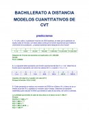 BACHILLERATO A DISTANCIA MODELOS CUANTITATIVOS DE CVT