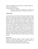 CAPÍTULO I. MEMORIA DE RESULTADOS DEL INFORME BASADO EN PRACTICAS PROFESIONALES