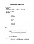 FORMULACIÓN DE LA IMPUTACIÓN Individualización