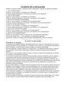 Fiolosofia de la educacion