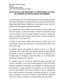 ESTRATEGIAS PARA MEJORAR LA COMPRENSIÓN LECTORA EN ALUMNOS DE TERCER GRADO DE PRIMARIA.