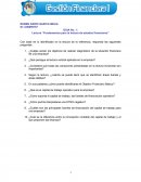 Lectura “Fundamentos para la lectura de estados financieros”