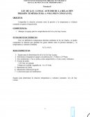 Práctica 8 LEY DE GAY- LUSSAC. ESTUDIO DE LA RELACIÓN PRESIÓN TEMPERATURA A VOLUMEN CONSTANTE.