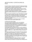 IMPORTACIONES Y EXPORTACIONES DE RUSIA