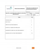 Manual de procedimiento del área de Recursos Humanos