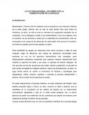 LA CULTURA NACIONAL, UN EJEMPLO DE LA DOMESTICACIÓN DE LA ESCUELA