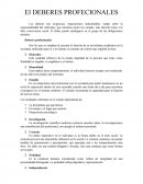 LOS DEBERES PROFESIONALES