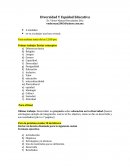 Diversidad Y Equidad Educativa