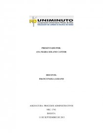 ASIGNATURA: PROCESOS ADMINISTRATIVOS. Página 1