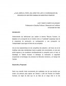 Cuál sería el perfil del director, jefe o coordinador del proceso de gestión humana en nuestros tiempos?