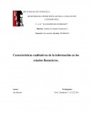 Características cualitativas de la información en los estados financieros