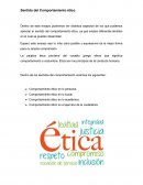 Sentido del Comportamiento ético. La ética es la rama de la filosofía